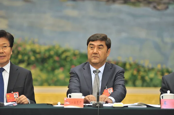 Nur Bekri Entonces Presidente Región Autónoma Xinjiang Uygur Asiste Una —  Fotos de Stock