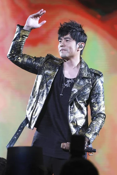 Jay Chou Tajvani Énekes Végez Migu Music Awards Shanghai Kína — Stock Fotó