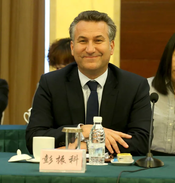 Jean Christophe Pointeau Země Židle Sanofi Číny Mluví Konferenci Mej — Stock fotografie