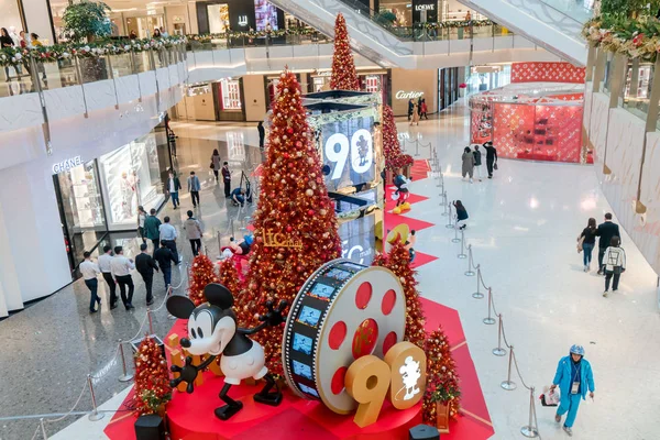 Vista Uma Exposição Para Comemorar Aniversário Anos Mickey Mouse Shopping — Fotografia de Stock