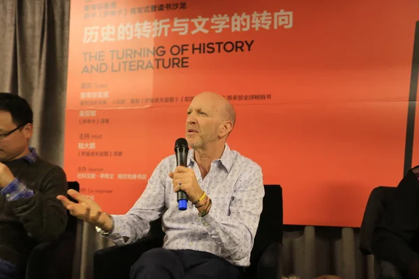 Historiador Escritor Britânico Simon Sebag Montefiore Participa Evento Assinatura Para — Fotografia de Stock