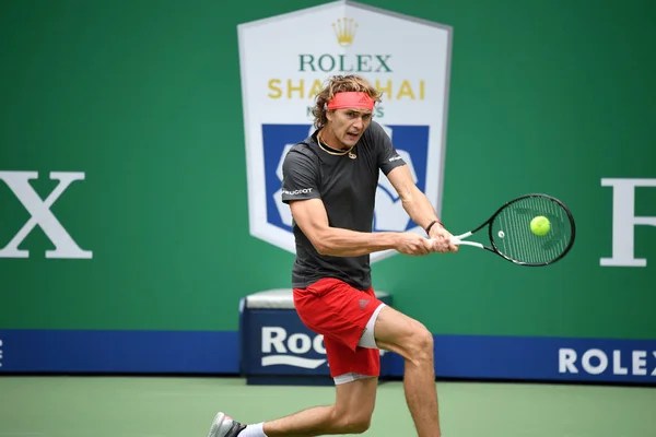 Alexander Zverev Aus Deutschland Trifft Seinem Zweitrundenmatch Der Herren Einzel — Stockfoto