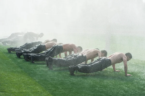 Des Membres Équipe Swat Chengdu Heibao Participent Une Séance Entraînement — Photo