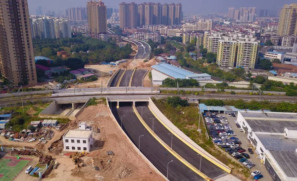 Luftaufnahme Der Längsten Hochstraße Guangxias Die Für Den Verkehr Freigegeben — Stockfoto