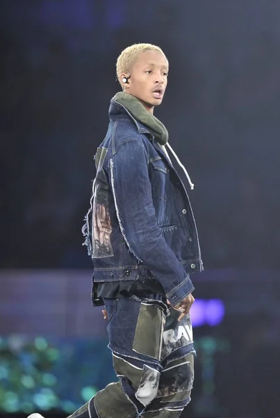 American Rapper Actor Jaden Smith Performs 2018 Tmall Collection Show — Stock Photo, Image