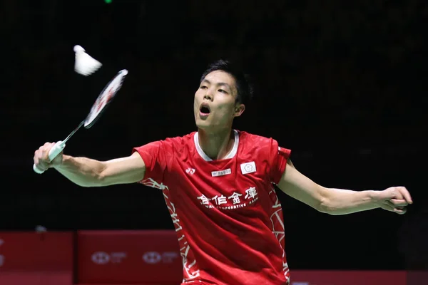 Chou Tien Chen Aus Dem Chinesischen Taipeh Gibt Kento Momota — Stockfoto