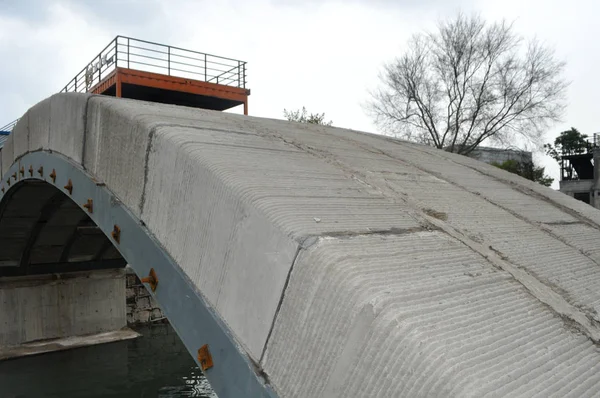 View World Longest Printed Concrete Bridge Put Use Wisdom Bay — Stock Photo, Image