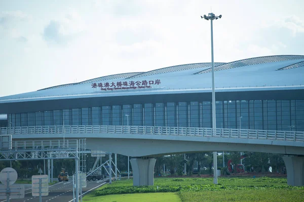 Een Weergave Van Werelds Langste Brug Bij Kruis Zee Hongkong — Stockfoto