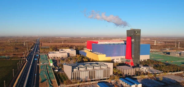Bild Förnybar Energi Kraftverk Med Sopor Förbränningsanläggningar Yongledian Town Tongzhou — Stockfoto
