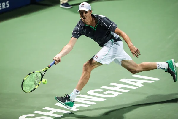 Sam Querrey Usa Återvänder Ett Skott Till Kei Nishikori Japan — Stockfoto