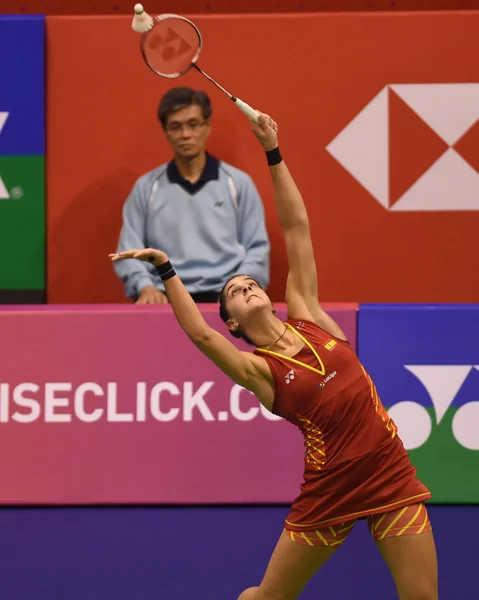 Carolina Marin España Devuelve Una Oportunidad Tai Tzu Ying China — Foto de Stock