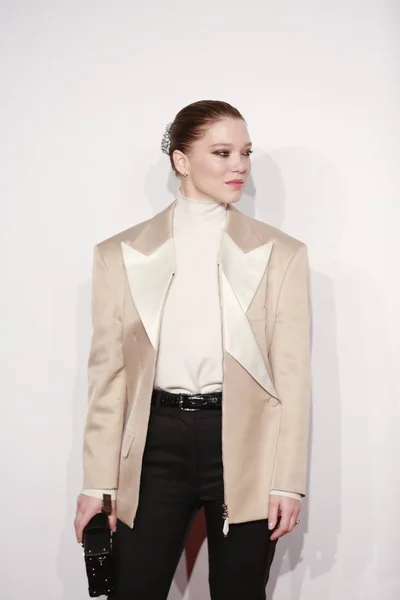 Actriz Francesa Lea Seydoux Posa Mientras Asiste Exposición Louis Vuitton — Foto de Stock