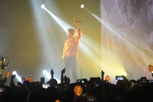 Zico Van Zuid Koreaanse Boyband Blok Presteert Tijdens Het Concert — Stockfoto