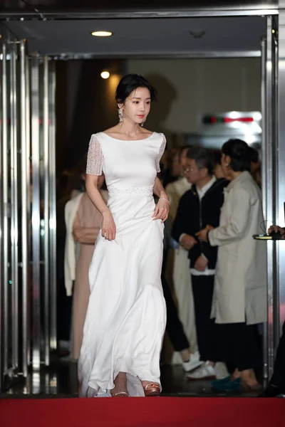 Νότια Κορέα Ηθοποιός Και Τραγουδίστρια Ναμ Γκιου Φτάνει Στο Κόκκινο — Φωτογραφία Αρχείου