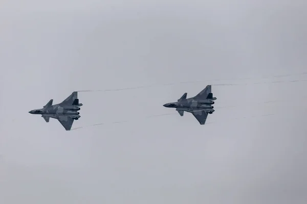 Aviones Combate Furtivos Fuerza Aérea Del Ejército Popular Liberación China — Foto de Stock