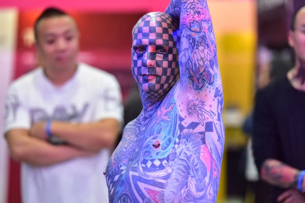 Matt Gone Gjestestjerne Tattoo Show 2018 Hangzhou Kinas Zhejiang Provins – stockfoto