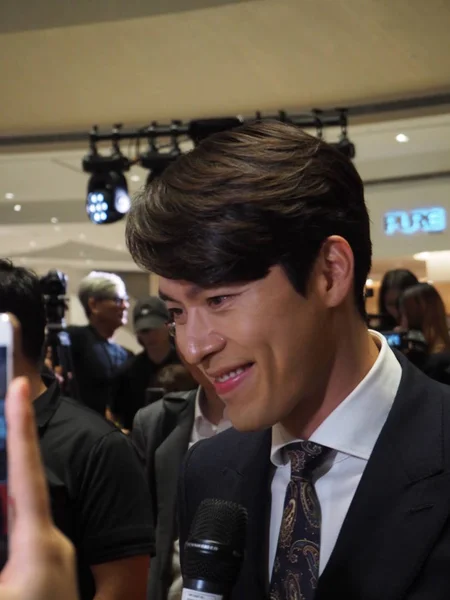 Zuid Koreaanse Acteur Hyun Bin Woont Een Persconferentie Voor Nieuwe — Stockfoto