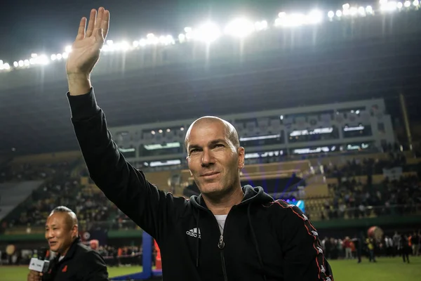 Fransız Futbol Yıldızı Koç Zinedine Zidane Katılır 2018 2019 Adidas — Stok fotoğraf