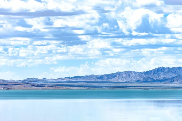 Paysage Lac Salé Xiao Qaidam Dans Préfecture Autonome Tibétaine Mongole — Photo