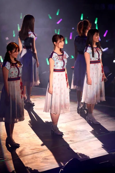 Membros Grupo Japonês Ídolos Femininos Nogizaka46 Apresentam Durante Seu Concerto — Fotografia de Stock