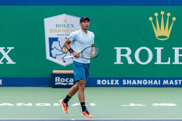 Zhang China Reacts Scoring Daniil Medvedev Russia First Match Men — Stock Photo, Image