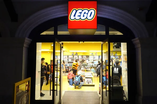 Tekintettel Lego Áruház Shanghai Disney Resort Ban Shanghai Kína Április — Stock Fotó