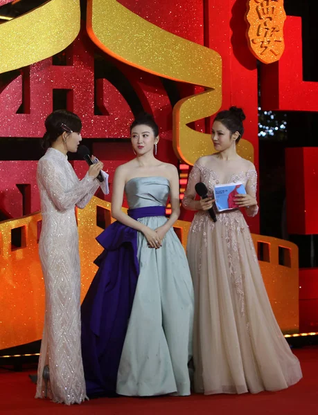 中国女演员静田 于2018年10月13日在中国西北陕西省西安市举行第五届丝绸之路国际电影节 红毯上 — 图库照片