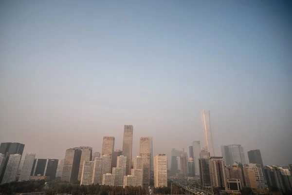 Dans Quartier Central Des Affaires Cbd Pékin Chine Novembre 2018 — Photo