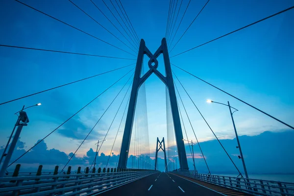 Veduta Del Ponte Trasversale Più Lungo Del Mondo Ponte Hong — Foto Stock