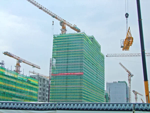 Personalen Bostäder Byggnation Nära Nya Peking Kommunstyrelsen Byggnadskomplex Tongzhou District — Stockfoto