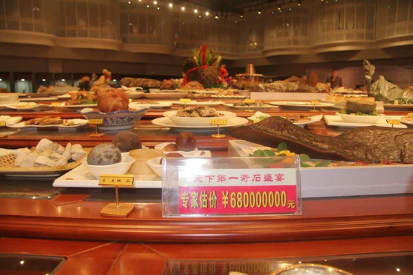 Colorful Stones Resembling Banquet Dishes Display Strange Stone Museum Hami — Stock Photo, Image