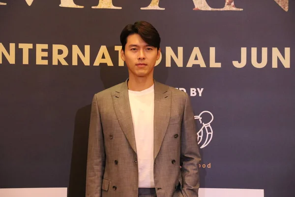 Aktor Korea Selatan Hyun Bin Menghadiri Konferensi Pers Untuk Film — Stok Foto