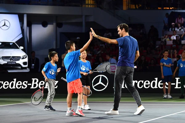 Estrella Suiza Del Tenis Roger Federer Asiste Evento Para Celebrar — Foto de Stock