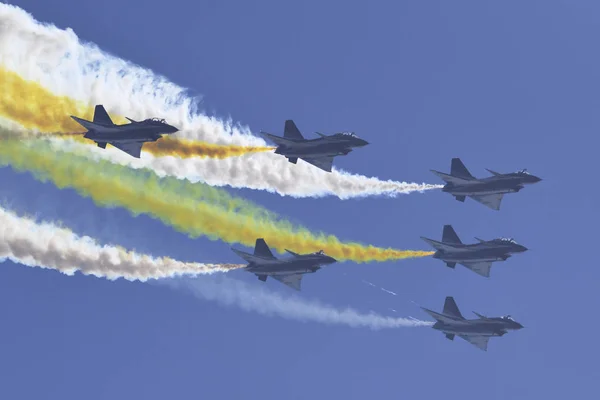 Los Aviones Combate Del Bayi Aerobatic Team Fuerza Aérea Del — Foto de Stock