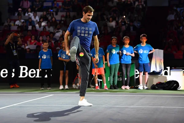 Estrella Suiza Del Tenis Roger Federer Asiste Evento Para Celebrar — Foto de Stock