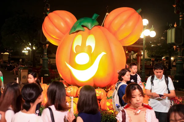 Vue Hong Kong Disneyland Préparation Festival Halloween Hong Kong Chine — Photo