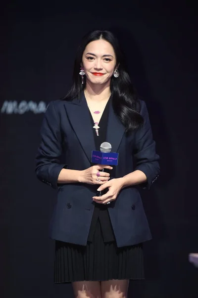 中国女演员姚晨出席2018年10月18日在中国北京举行的阿普姆 摩纳哥姚晨系列活动 — 图库照片