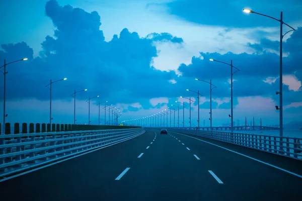 Veduta Del Ponte Trasversale Più Lungo Del Mondo Ponte Hong — Foto Stock