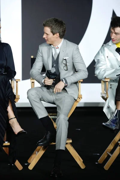 Ator Inglês Eddie Redmayne Participa Uma Conferência Imprensa Para Filme — Fotografia de Stock