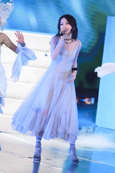 Cantante Attrice Taiwanese Angela Chang Canta Super Nova Gala Pechino — Foto Stock