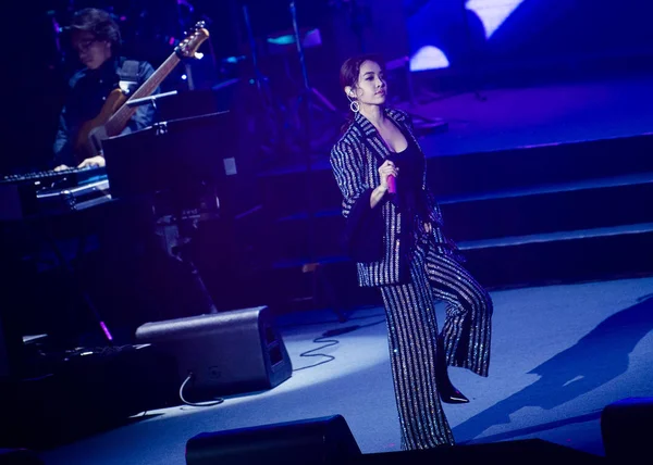 Cantante Taiwanesa Jolin Tsai Presenta Durante Concierto Benéfico One Night — Foto de Stock