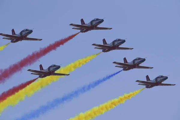 Gli Aerei Cinesi Dell Aerobatic Team Hongying Che Significa Aquila — Foto Stock