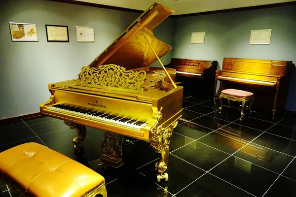 Фортепиано Steinway Sons Американско Немецкого Производителя Фортепиано Высокого Класса Представлено — стоковое фото