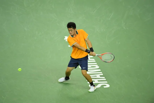 Yibing China Retorna Tiro Para Kei Nishikori Japão Após Sua — Fotografia de Stock