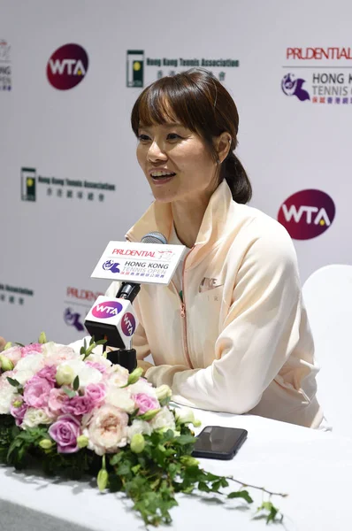 Retired Chinese Tennis Star Attends Press Conference Celebrity Exhibition Match — Stock Photo, Image