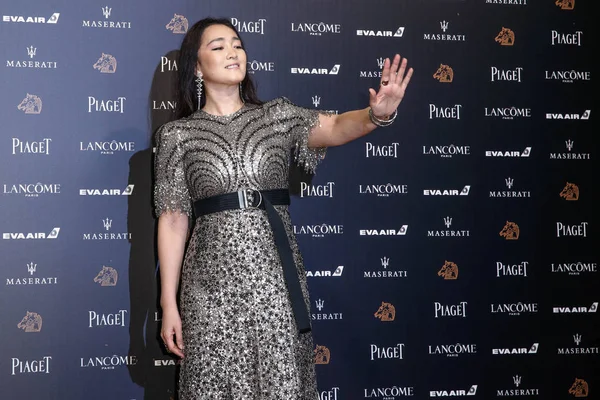 Китайская Актриса Гун Прибыла Красную Дорожку Премию Золотая Лошадь Тайбэе — стоковое фото