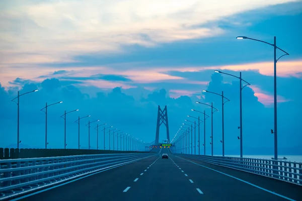 世界最長のクロス海橋 珠海市 中国南部の広東省 2018 マカオ橋のビュー — ストック写真