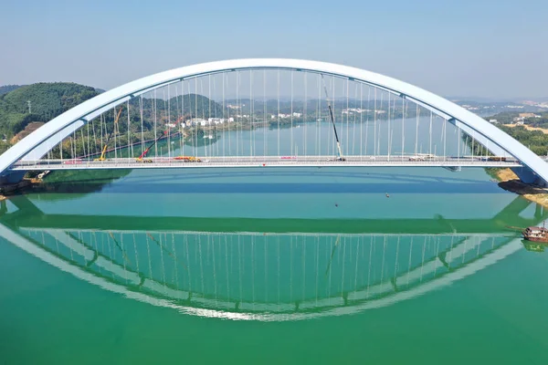 Вид Воздуха Мост Гуантан Городе Лючжоу Гуанси Чжуанский Автономный Район — стоковое фото