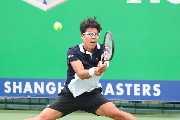 Chung Hyeon Güney Kore Bir Atış Için Hubert Hurkacz Polonya — Stok fotoğraf