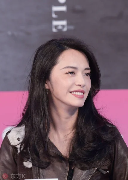 Chinese Actrice Yao Chen Woont Een Persconferentie Voor Haar Film — Stockfoto